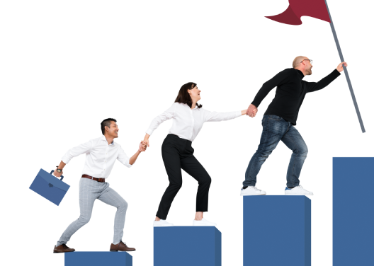 Illustration: teams scaling with functional accelerators